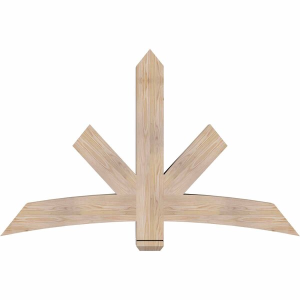 Ekena Millwork Alberta Smooth Timber Gable Bracket, Douglas Fir, 60"W x 38"H x 5 1/2"D x 5 1/2"F, 15/12 Pitch GBW060X38X0606ALB00SDF - main